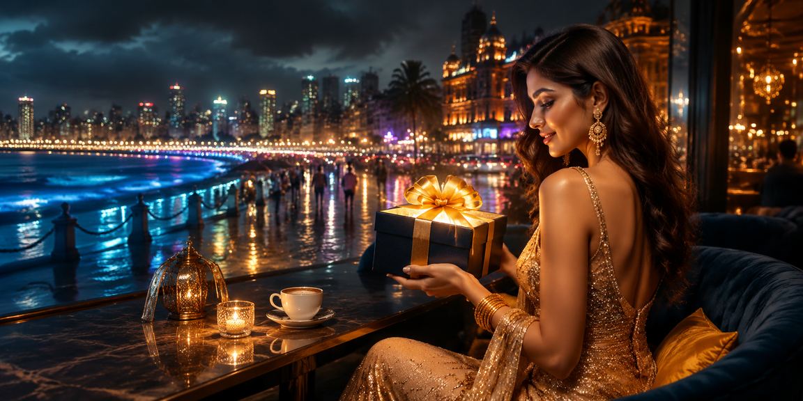 Mumbai casino entertainment blue and gold design